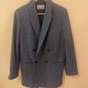Everlane Black and Gray Patterned Blazer